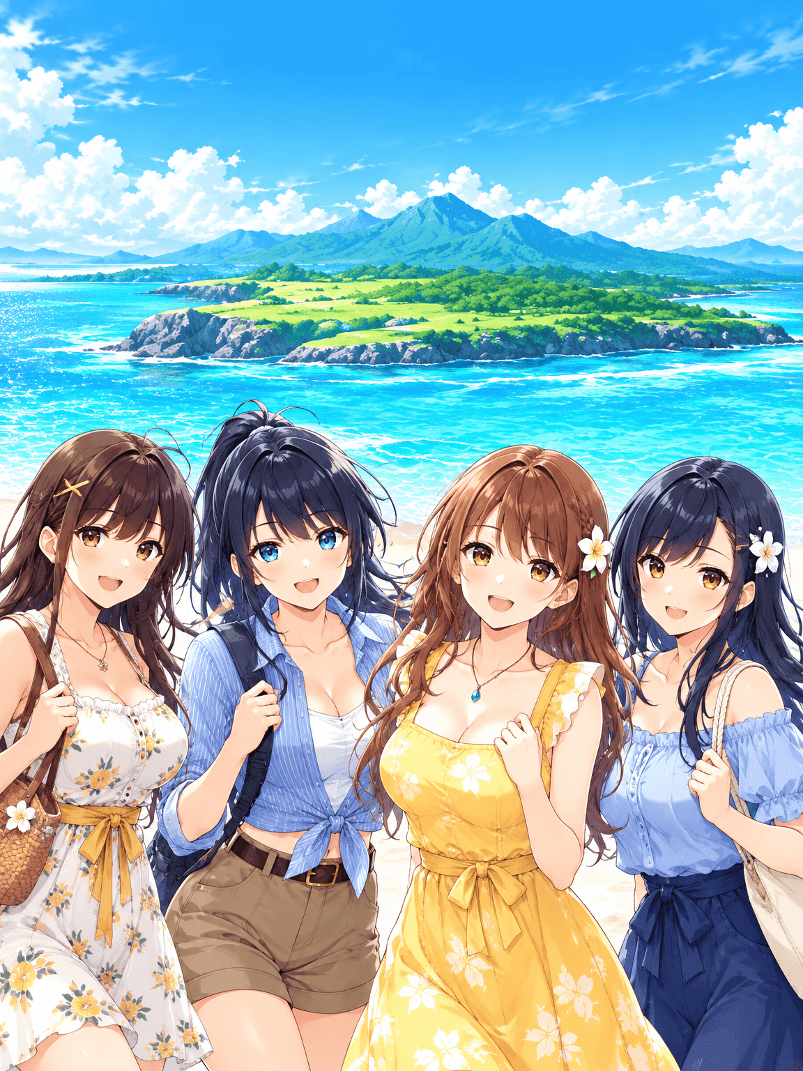 Couverture de Stranded on a Desert Island with Some Girls After a Plane Crash