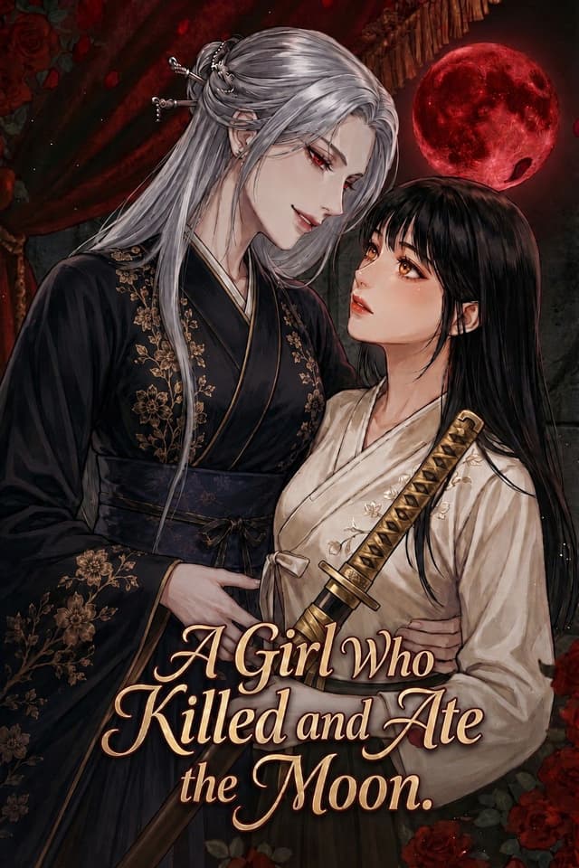 Couverture de A Girl Who Killed and Ate the Moon — Web Novel