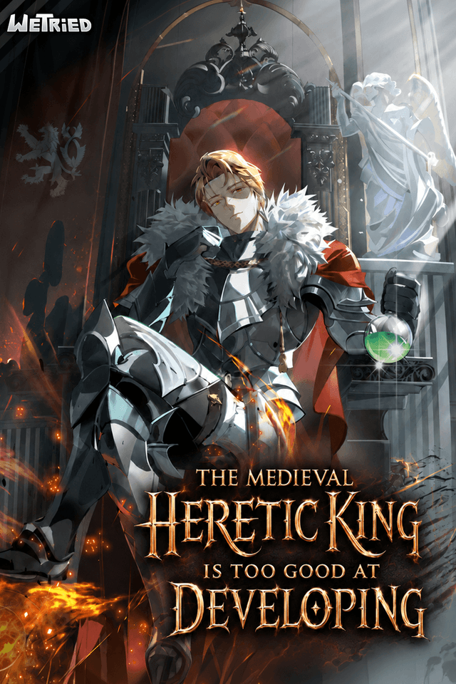Couverture de The Medieval Heretic King is Too Good at Developing — Web Novel par 서자아